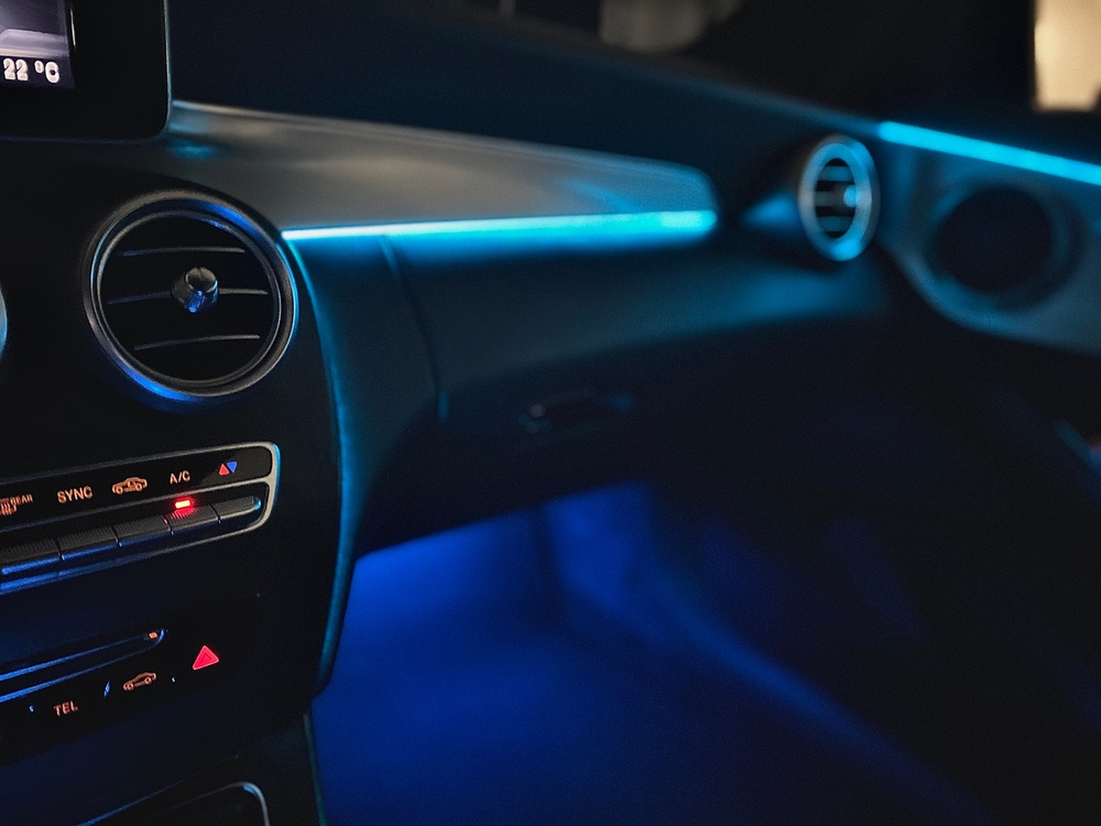 ambient light in a luxury car